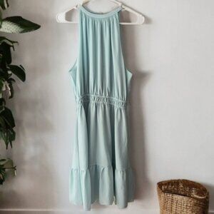 Wilfred Soft Blue Sleeveless Ruffle Hem Dress